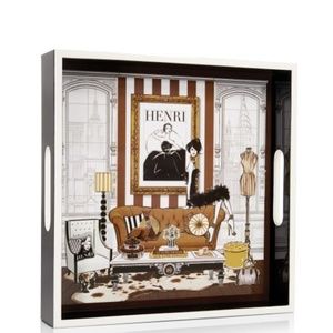 NWT HENRI BENDEL MEGAN HESS ROOM COCKTAIL TRAY